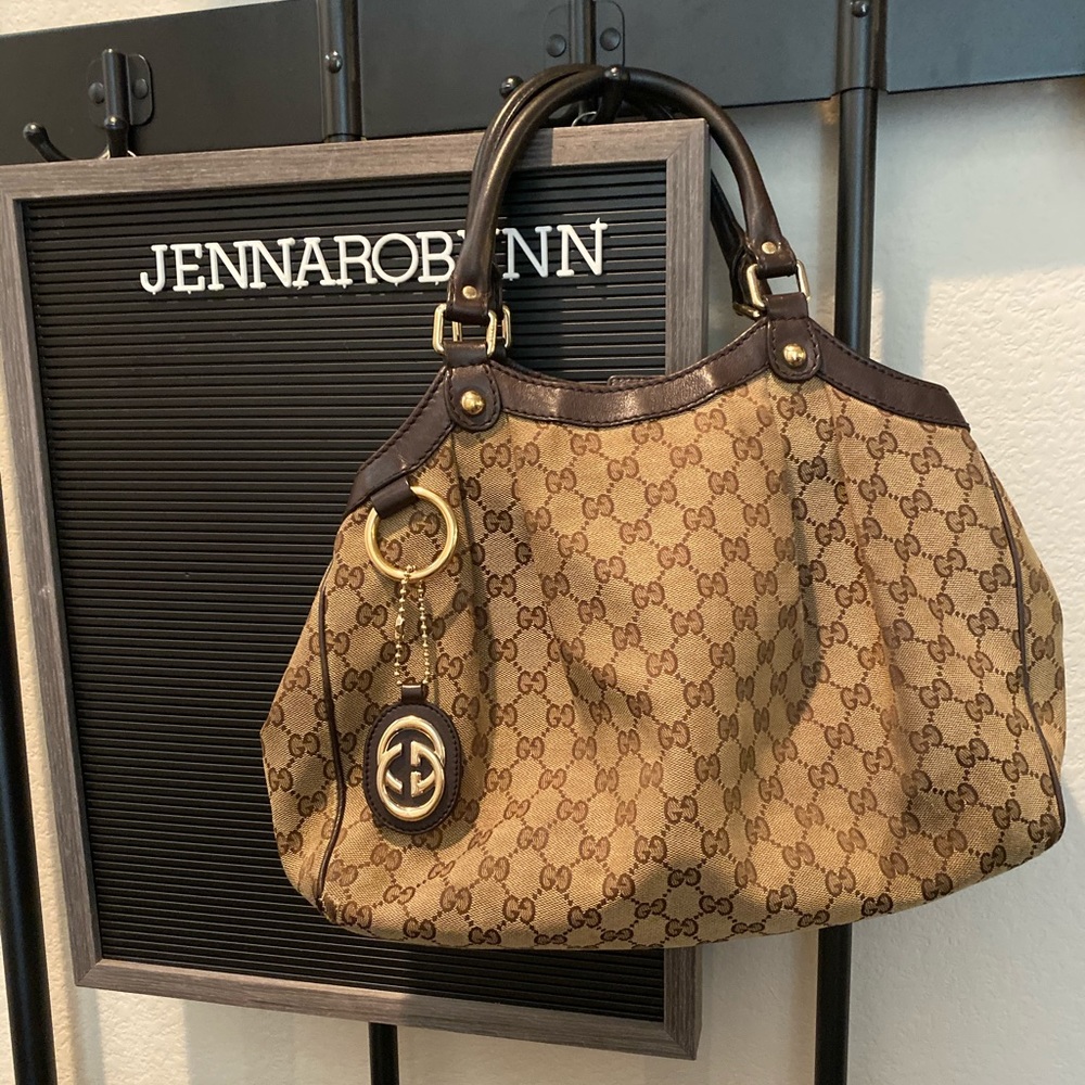 Gucci Sukey Monogram Canvas Purse